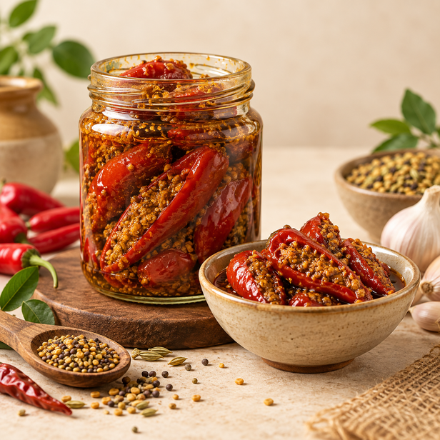 Red Stuffed Mirchi